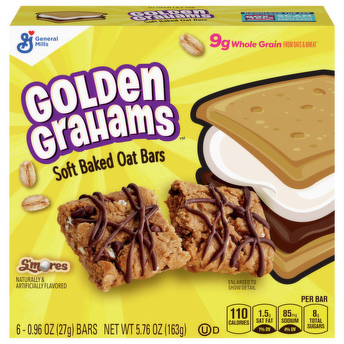 Golden Grahams Oat Bars, S'mores, Soft Baked
