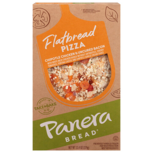 Panera Bread Chipotle Chicken & Uncured Bacon Flatbread Pizza