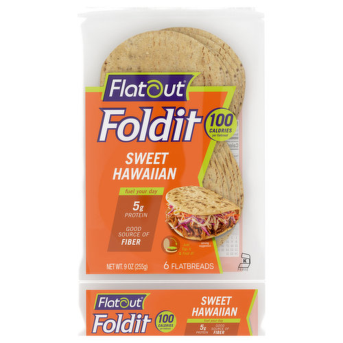 Flatout Foldit Flatbreads, Sweet Hawaiian