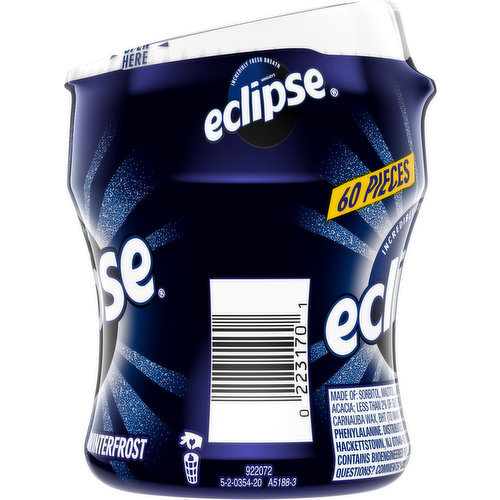 Eclipse Winterfrost Sugarfree Chewing Gum, 60 piece bottle