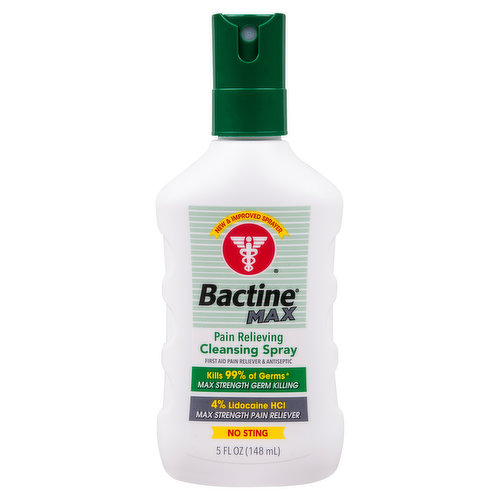 Bactine Max Cleansing Spray, Pain Relieving