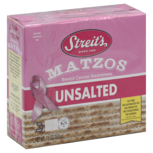 Streit's Matzos, Unsalted