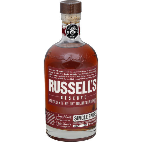 Russells Reserve Kentucky Straight Bourbon Whiskey, Single Barrel