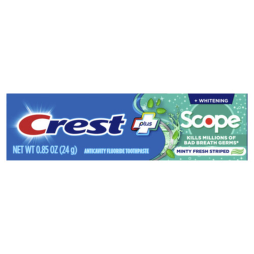 Crest Whitening Plus Scope Whitening Plus Scope Toothpaste, Minty Fresh, .85 oz