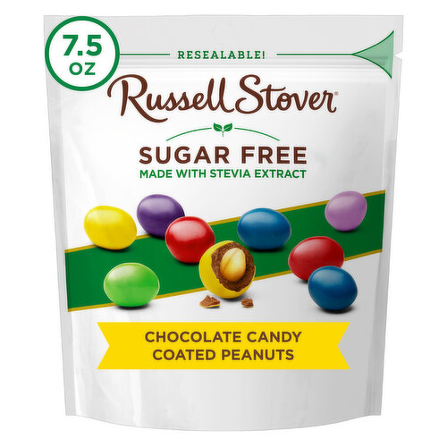 Russell Stover Sugar Free Sugar Free Chocolate Candy Coated Peanuts, 7.5 oz. bag