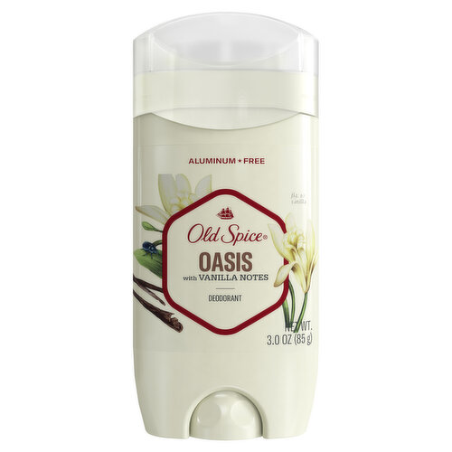 Old Spice Fresher Collection Old Spice Men's Deodorant Aluminum-Free Oasis with Vanilla Notes, 3oz