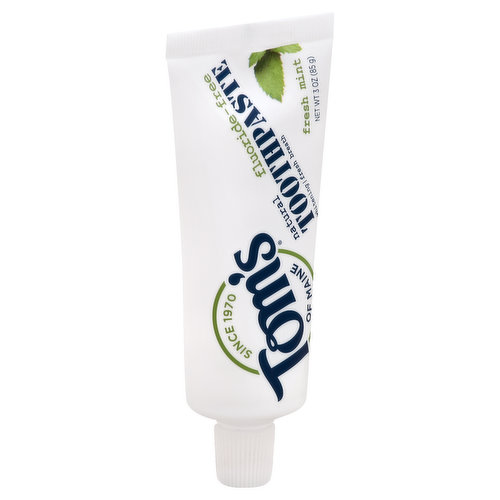 Tom's of Maine Toothpaste, Fluoride-Free, Whitening, Fresh Mint