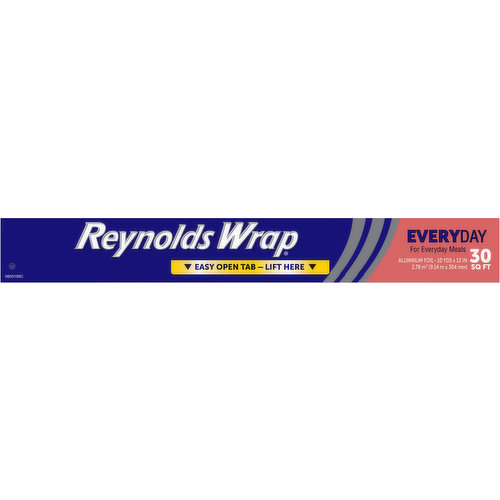 Reynolds Wrap Aluminum Foil, Everyday, 30 Square Feet