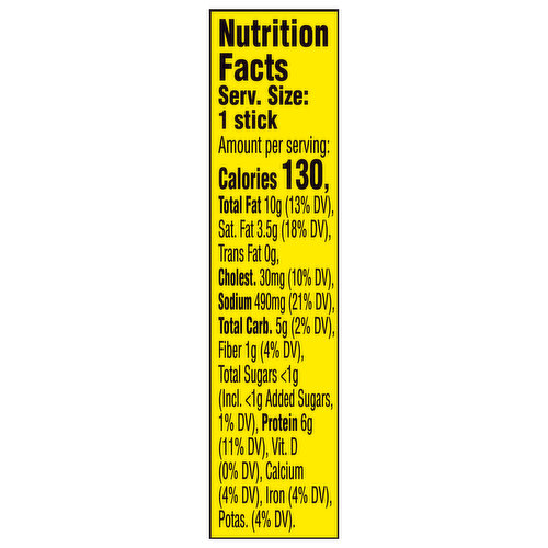 Slim jim nutrition data