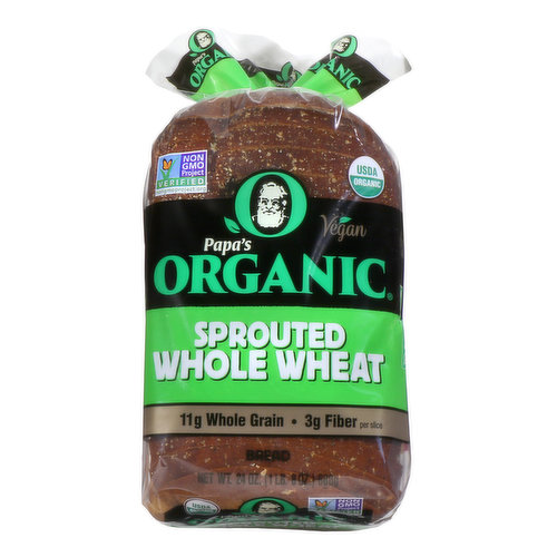 Papas Organic Bread, Sprouted Whole Wheat