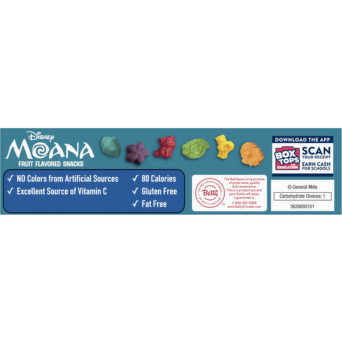Betty Crocker Disney Moana Assorted Fruit Flavored Snacks