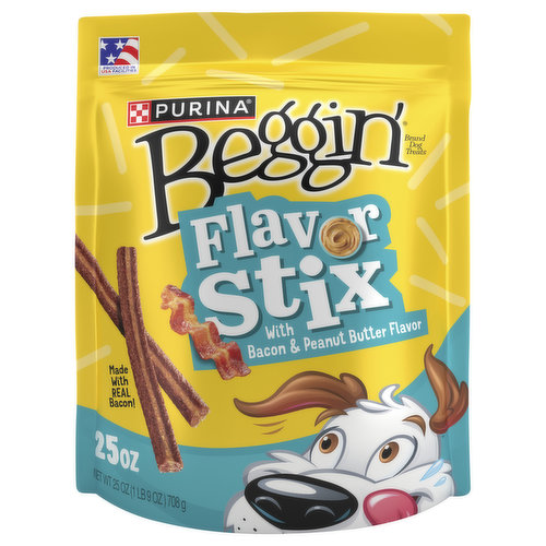 Beggin' Dog Treat, Flavor Stix with Bacon & Peanut Butter Flavor