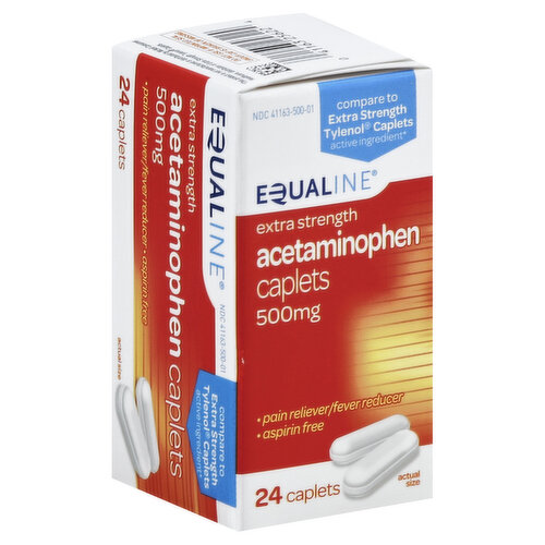 Equaline Acetaminophen, Extra Strength, 500 mg, Caplets