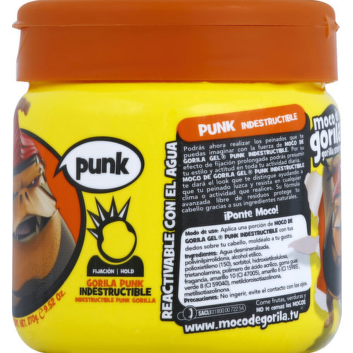 Moco de Gorila Indestructible Punk Gorilla Hair Gel 9.52 oz