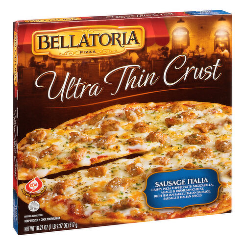 Bellatoria Pizza Pizza, Ultra Thin Crust, Sausage Italia