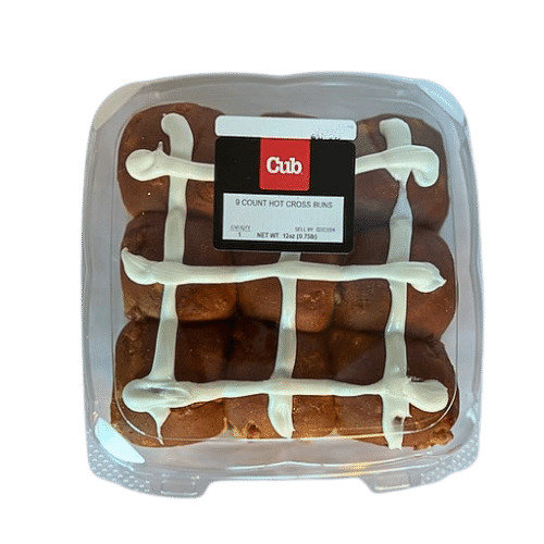 Cub Hot Cross Buns, 9 Count