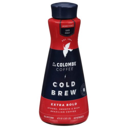 La Colombe Coffee Drink, Cold Brew, Unsweetend, Dark Roast, Brazilian