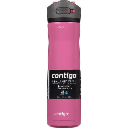 Contigo ASHLAND Water Bottle 24 oz Autospout Leak Proof Lid Purple