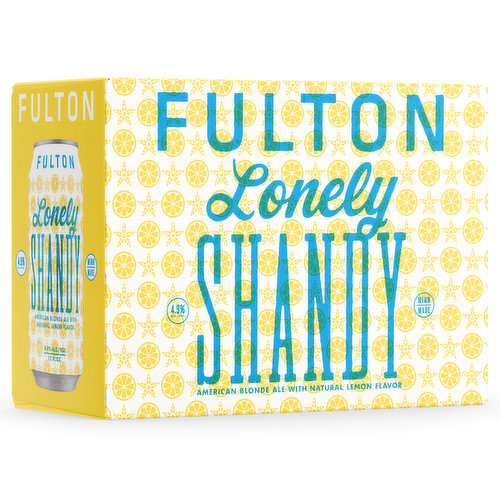Fulton Blonde Ale, Lonely Shandy, 12 Pack Cans