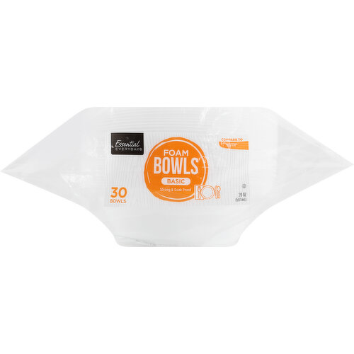 Hefty Everyday Disposable Foam Bowls, 12 oz, 50 ct 