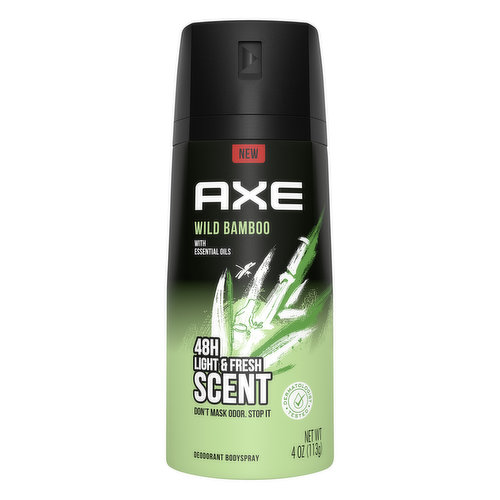 Axe Wild Bamboo Deodorant Bodyspray, Light & Fresh Scent