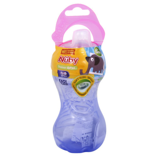 Nuby Sippy Cups | Leak-Proof | Soft Spout | Toddler No Spill | 3 pack | 10  oz