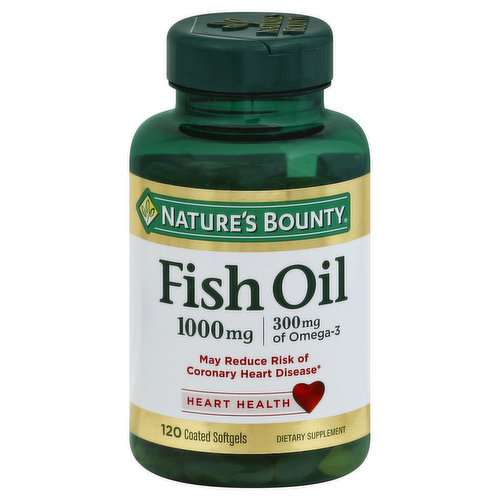 Nature's Bounty Fish Oil, 1000 mg, Coated Softgels