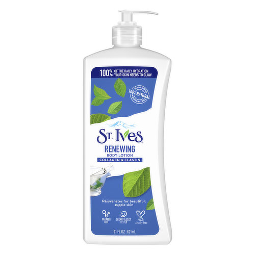 St. Ives Body Lotion, Collagen & Elastin, Renewing