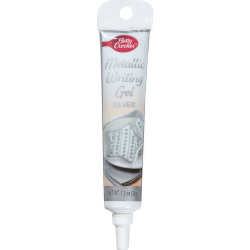 Betty Crocker Writing Gel, Metallic, Grey