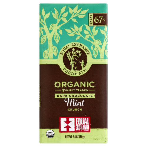 Equal Exchange Dark Chocolate, Organic, Mint Crunch