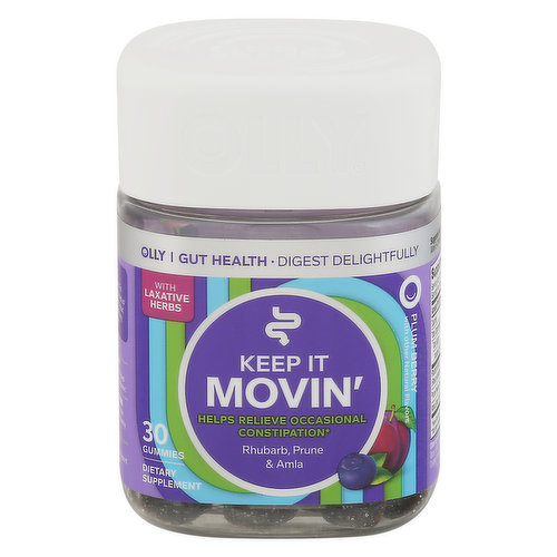 Olly Constipation Relief, Keep It Movin', Plum Berry