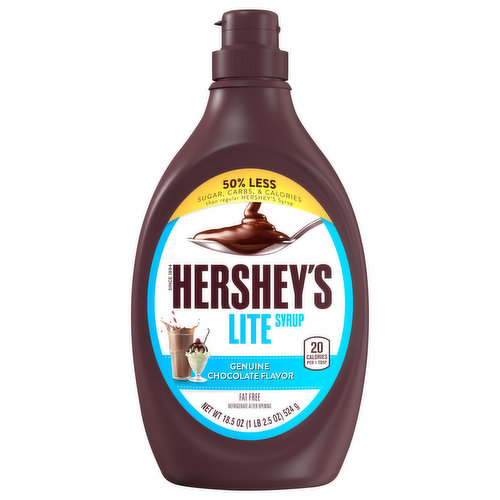 Hershey's Syrup, Lite, Genuine Chocolate Flavor