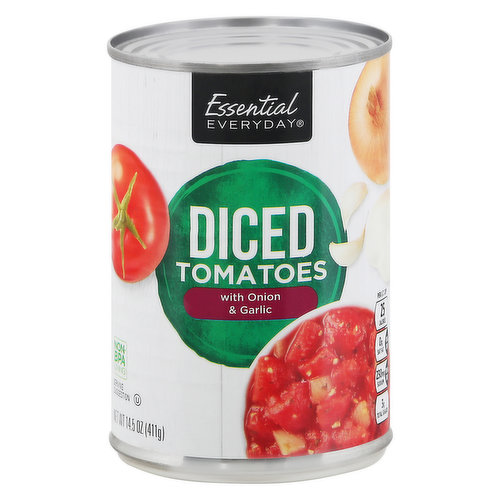 Essential Everyday Tomatoes, with Onion & Garlic, Diced