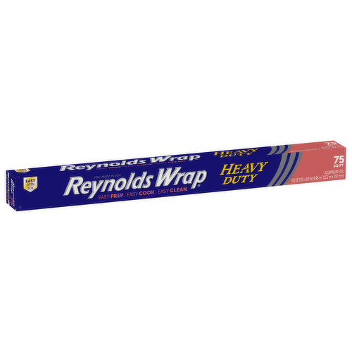 Reynolds Wrap Aluminum Foil, Thick & Durable, Heavy Duty, 75 Square Feet