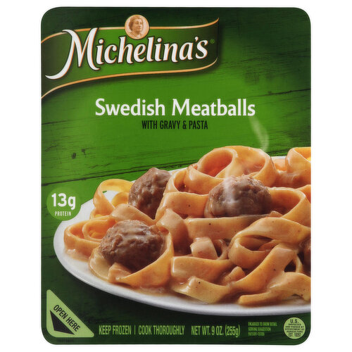 MICHELINAS Swedish Meatballs, with Gravy & Pasta