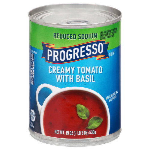 Soup, Reduced Sodium, Creamy Tomato with Basil
