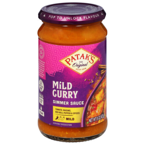 Patak's Simmer Sauce, Mild Curry, Mild