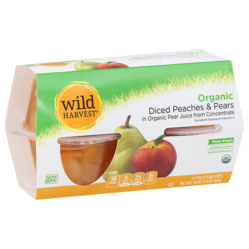 Wild Harvest Organic Peaches & Pears, Diced