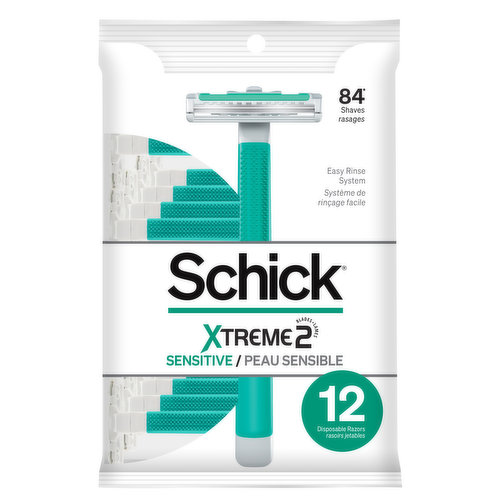 Schick Twin blade Sensitive Disposable Razors