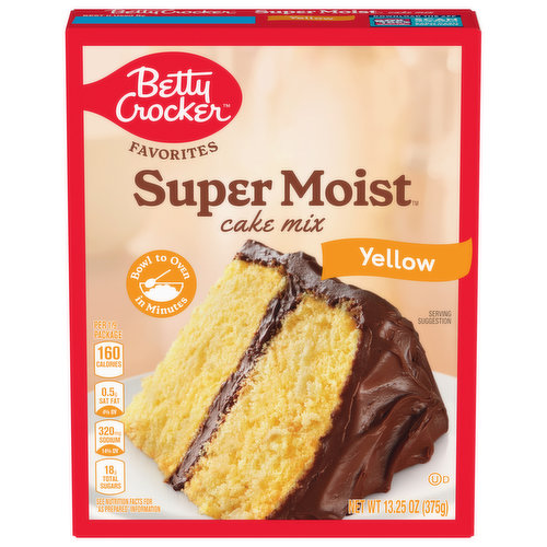 Betty Crocker Super Moist Cake Mix, Yellow
