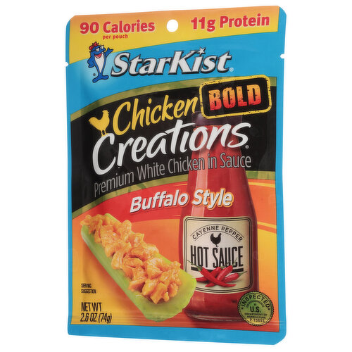 StarKist Chicken Creations Chicken in Sauce, Premium, White, Buffalo Style, Bold