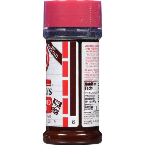 Lawrys Seasoning/Spice Blends Shaker Bottles