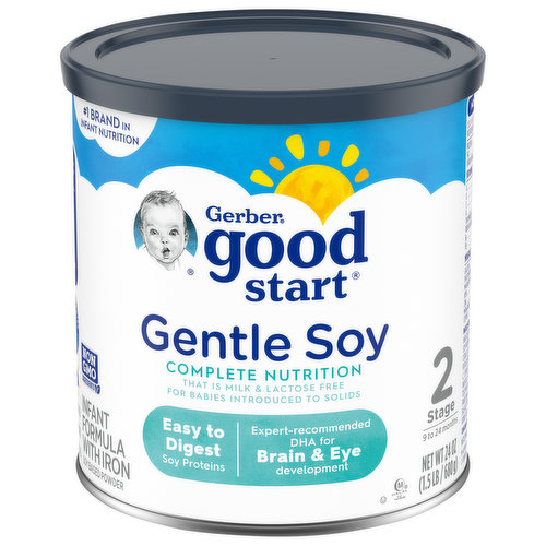 Gerber Good Start Gentle Soy Infant Formula with Iron, Soy Based Powder, Stage 2 (9 to 24 Months)