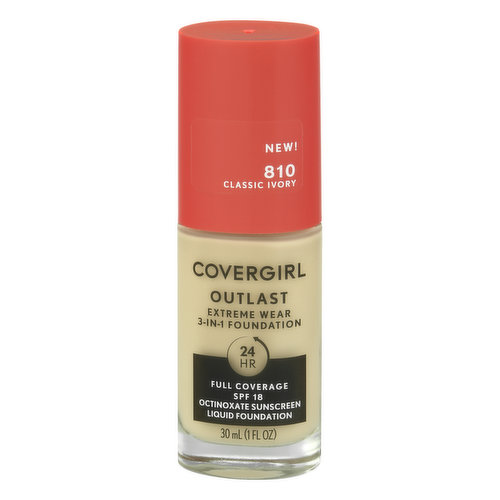 CoverGirl Outlast Foundation, 3-in-1, Classic Ivory 810