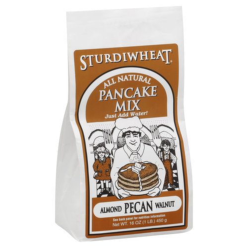 Sturdiwheat Pancake Mix, Almond, Pecan, Walnut