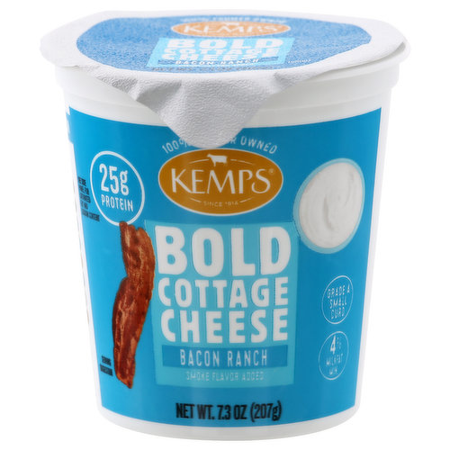 Kemps Cottage Cheese, Bold, Small Curd, 4% Milkfat Min, Bacon Ranch
