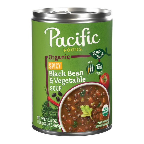 Pacific Foods Organic Spicy Black Bean and Vegetable Soup