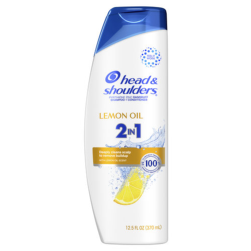 Head & Shoulders 2 in 1 Dandruff Shampoo and Conditioner, Lemon Essential Oil, 12.5 oz