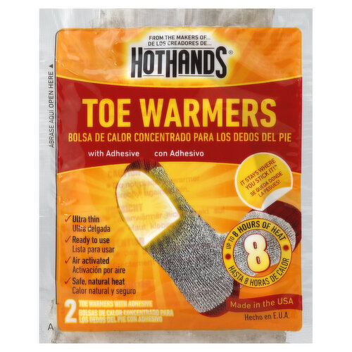 Hothands Toe Warmers, with Adhesive