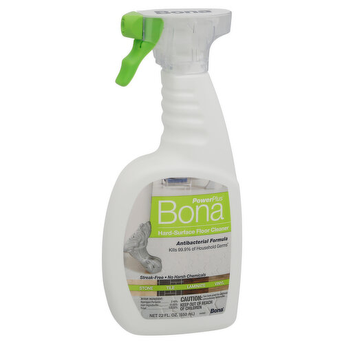 Bona PowerPlus Antibacterial Hard-Surface Floor Cleaner Spray, 22 Fluid  Ounces